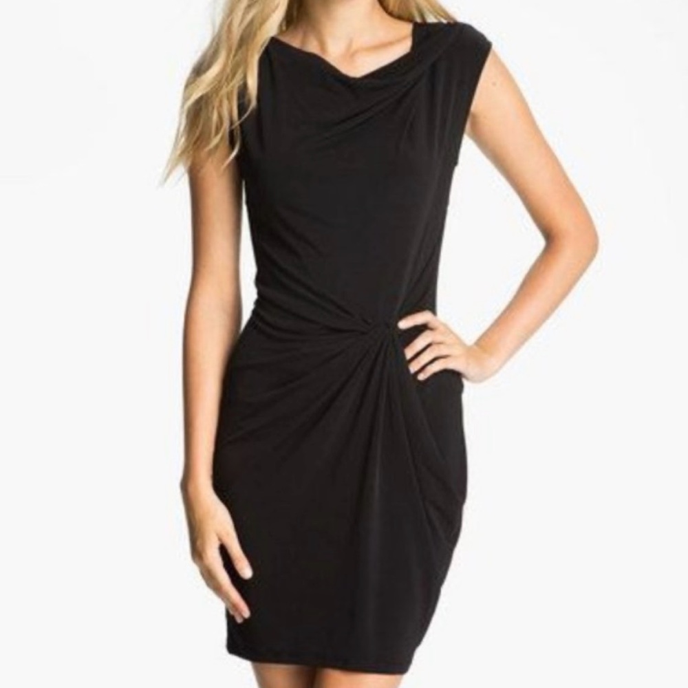 Michael Kors Black Ruched Mini Dress